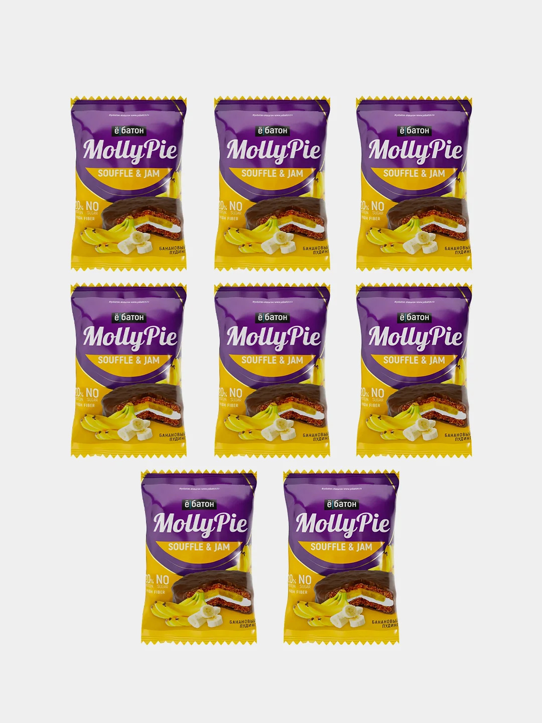 Печенье Molly Pie Souffle and Jam Ёбатон, вкус Банановый пудинг, 50 г