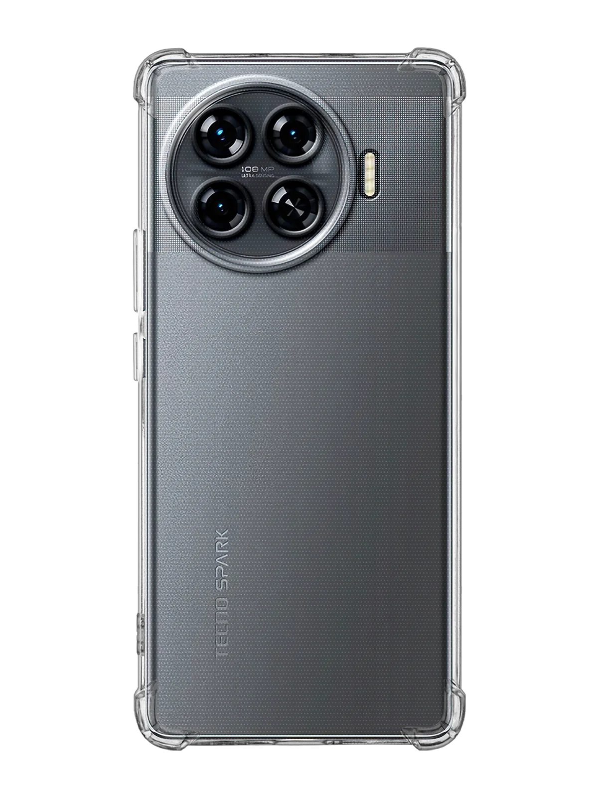 Молочный чехол для Tecno Spark 20 Pro / 20 Pro Plus противоударный BROSCORP с усиленными углами