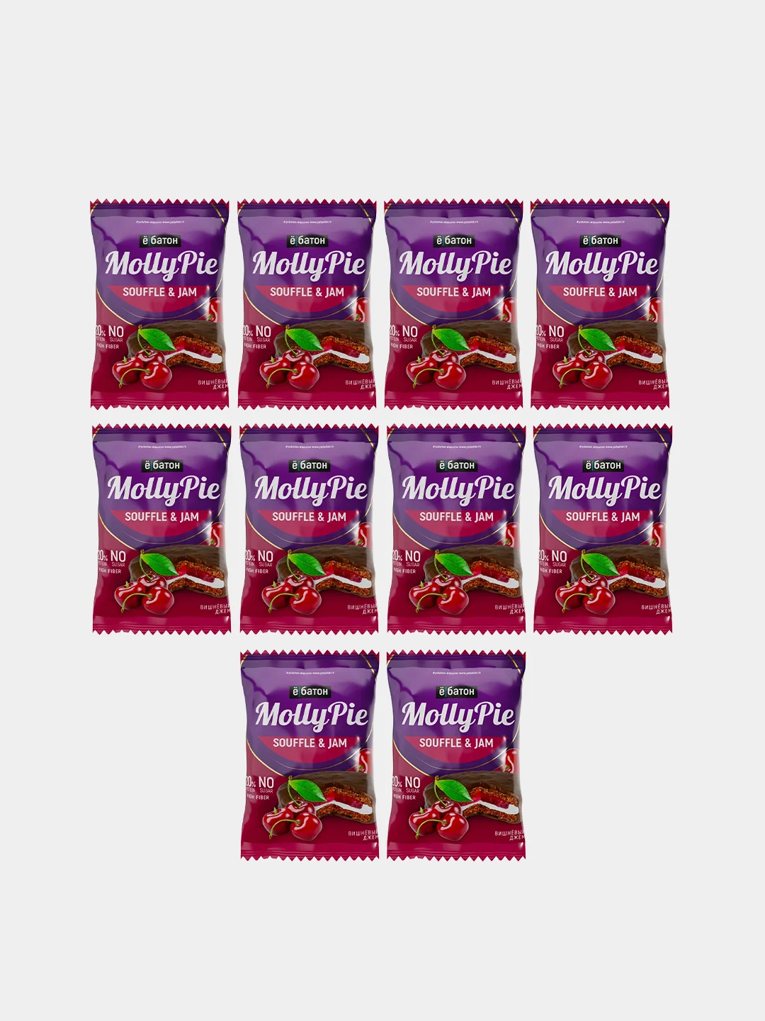 Печенье Molly Pie Souffle and Jam Ёбатон, вкус Вишневый джем, 50г