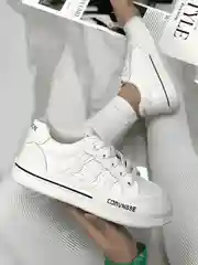 Белый кроссовки Кеды женские, летние на шнурках