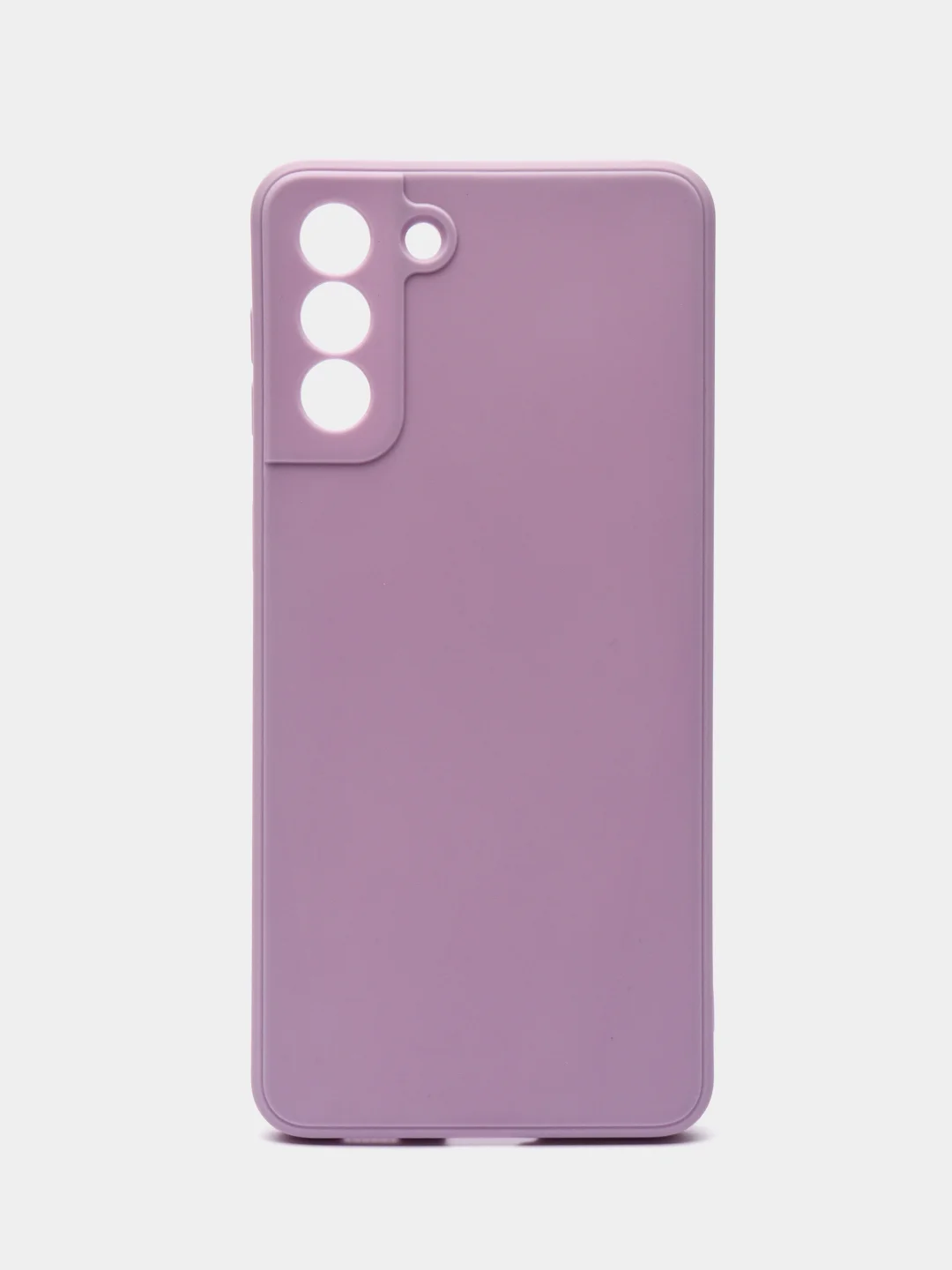 Лавандовый чехол силиконовый для Samsung Galaxy S21 Plus (Самсунг Гэлекси С21 Плюс), с защитой камеры