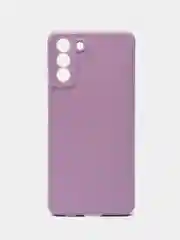 Лавандовый чехол силиконовый для Samsung Galaxy S21 Plus (Самсунг Гэлекси С21 Плюс), с защитой камеры