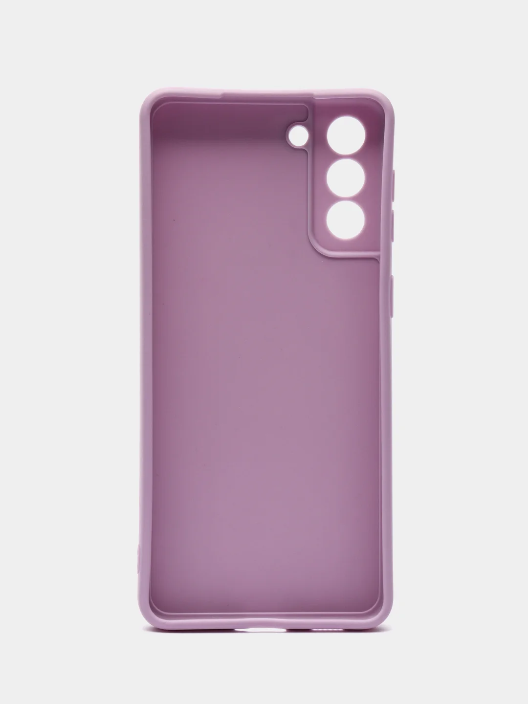 Лавандовый чехол силиконовый для Samsung Galaxy S21 Plus (Самсунг Гэлекси С21 Плюс), с защитой камеры