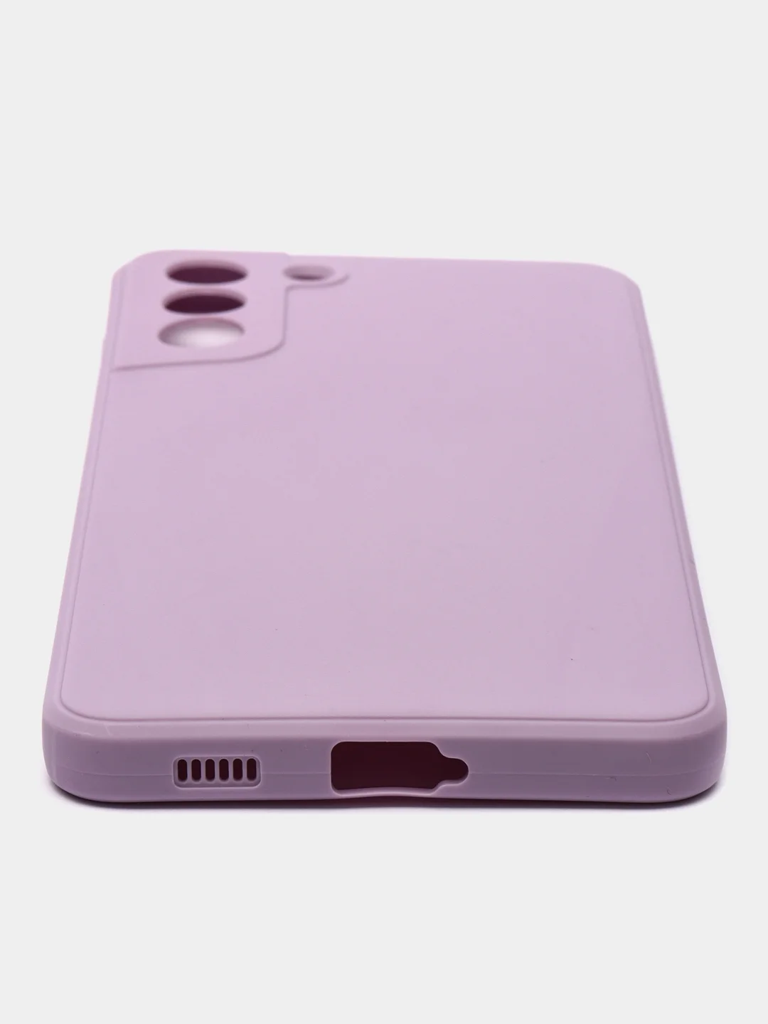 Лавандовый чехол силиконовый для Samsung Galaxy S21 Plus (Самсунг Гэлекси С21 Плюс), с защитой камеры