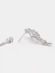 Серебряный серьги звездочки длинные, бижутерия, женские