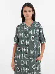 Тёмно-бирюзовый халат, женское домашнее платье на пуговицах с длинным рукавом, хлопок