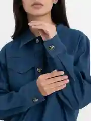 Голубой костюм женский джинсовый