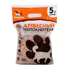 Наполнитель древесный "Пижон", для кошачьего туалета, для грызунов без запаха