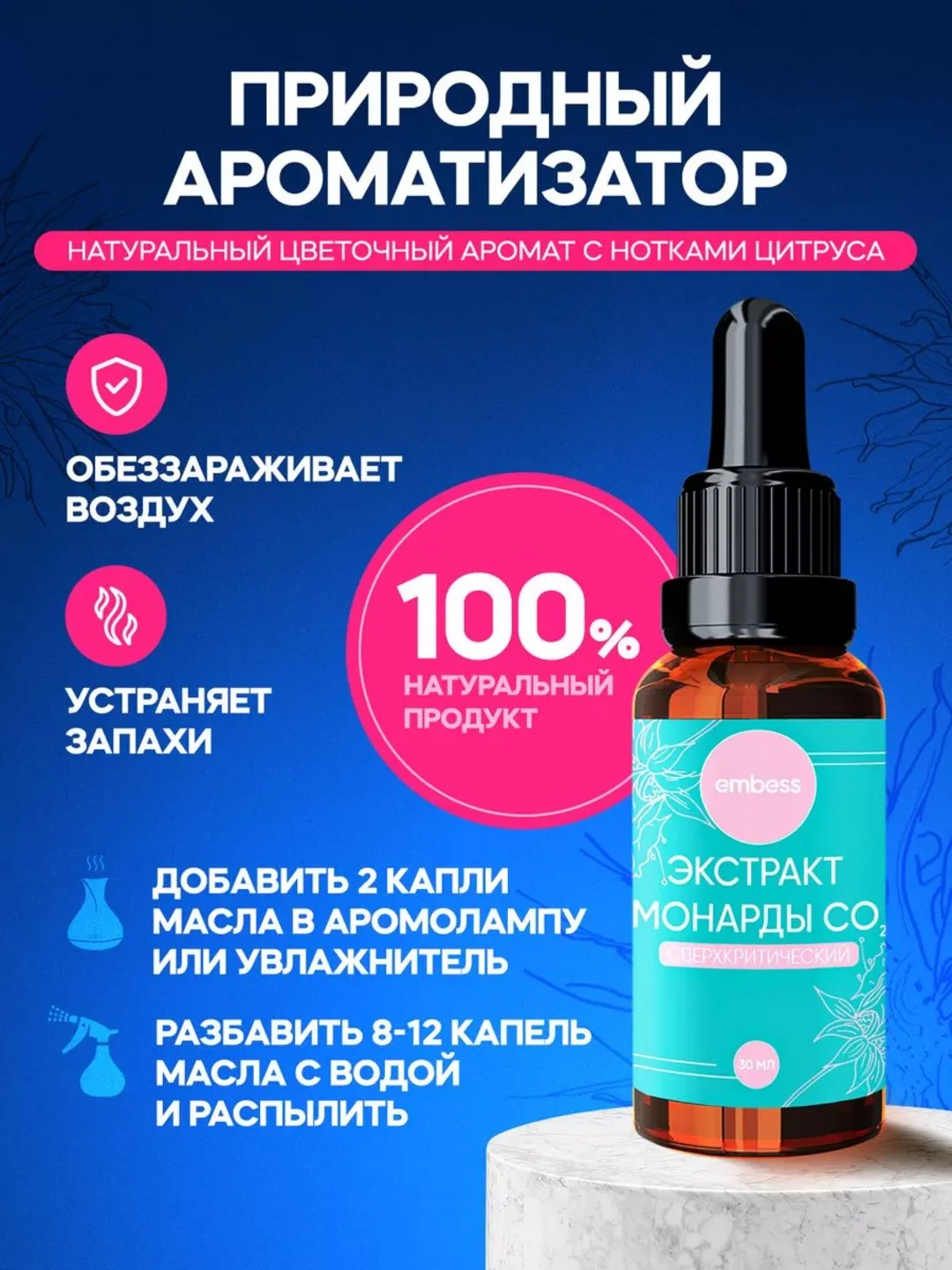 Экстракт монарды для ногтей, волос, тела, масло монарды для кутикулы 2шт по 30мл
