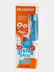 Набор детский: Зубная паста SILCAMED со вкусом Колы + щетка