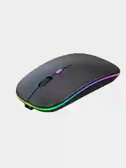 Угольный компьютерная мышь оптическая, беспроводная, бесшумная, RGB-подсветка, 1200-1600 DPI