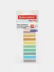 Закладки для книг самоклеящиеся Brauberg Pastel, 115579, стикеры канцелярские набор 200 шт
