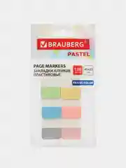 Закладки для книг самоклеящиеся Brauberg Pastel, 115580, стикеры канцелярские набор 200 шт