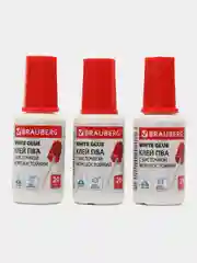 Клей ПВА Brauberg Classic, 881031, универсальный, 3 шт по 20г для школы, офиса с кисточкой