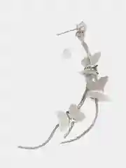 Серебряный серьги длинные с бабочками