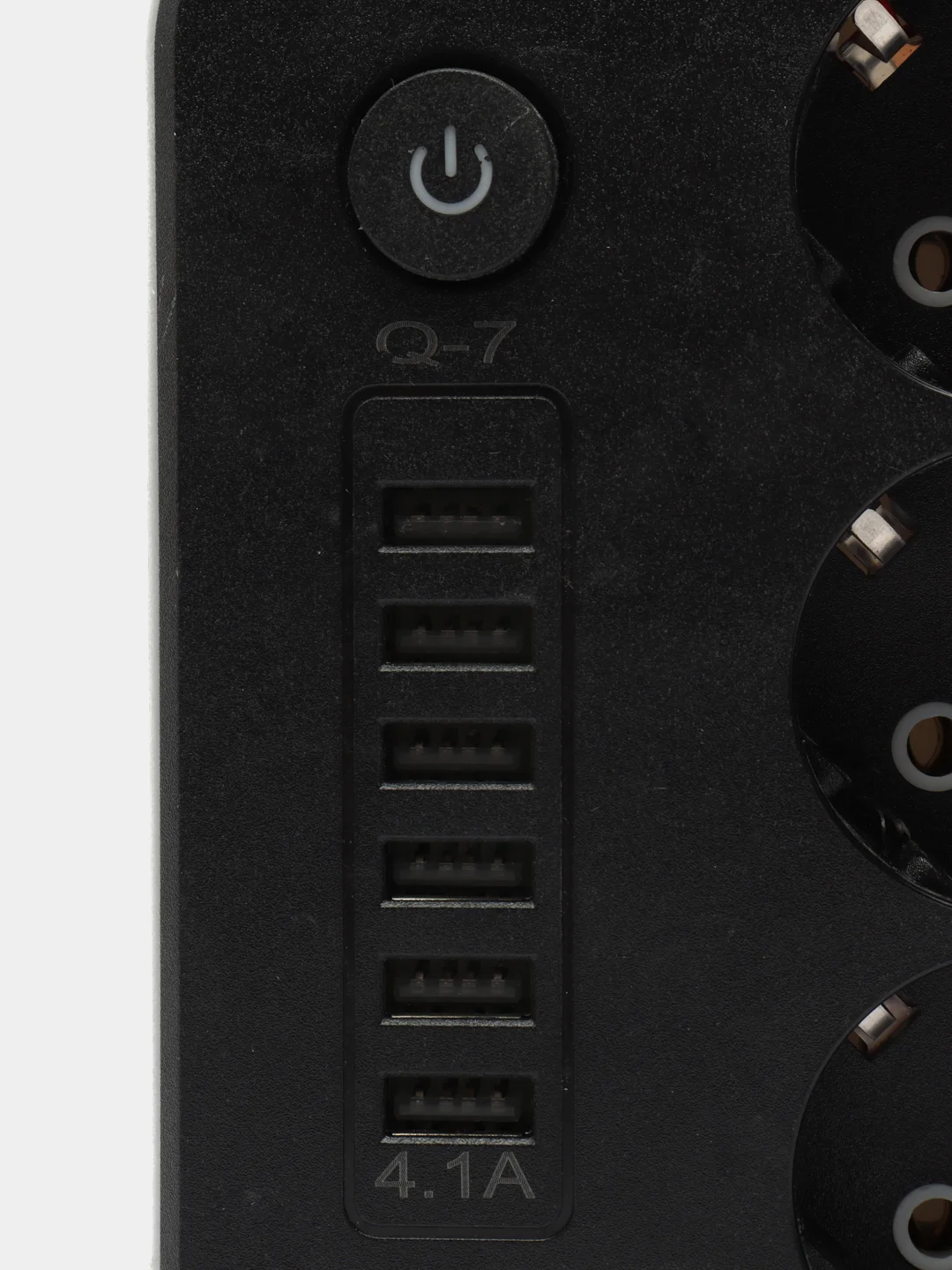 Черный сетевой фильтр пилот с USB и защитой