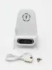 Белый подставка для смартфона с зарядкой