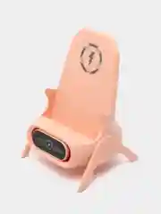 Розовый подставка для смартфона с зарядкой