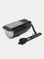 Черный фонарь светодиодный  с сигналом для велосипеда USB, велосипедный фонарь с аккумулятором