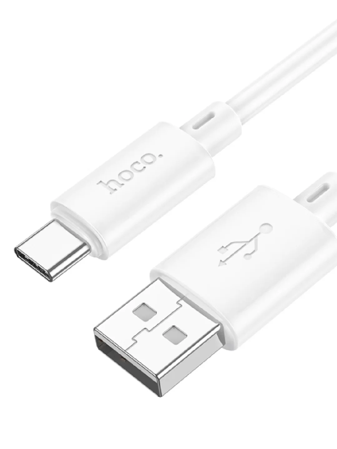 Белый кабель зарядный Hoco для iPhone и Android, Type-C / Micro-USB / Lightning, Быстрая зарядка