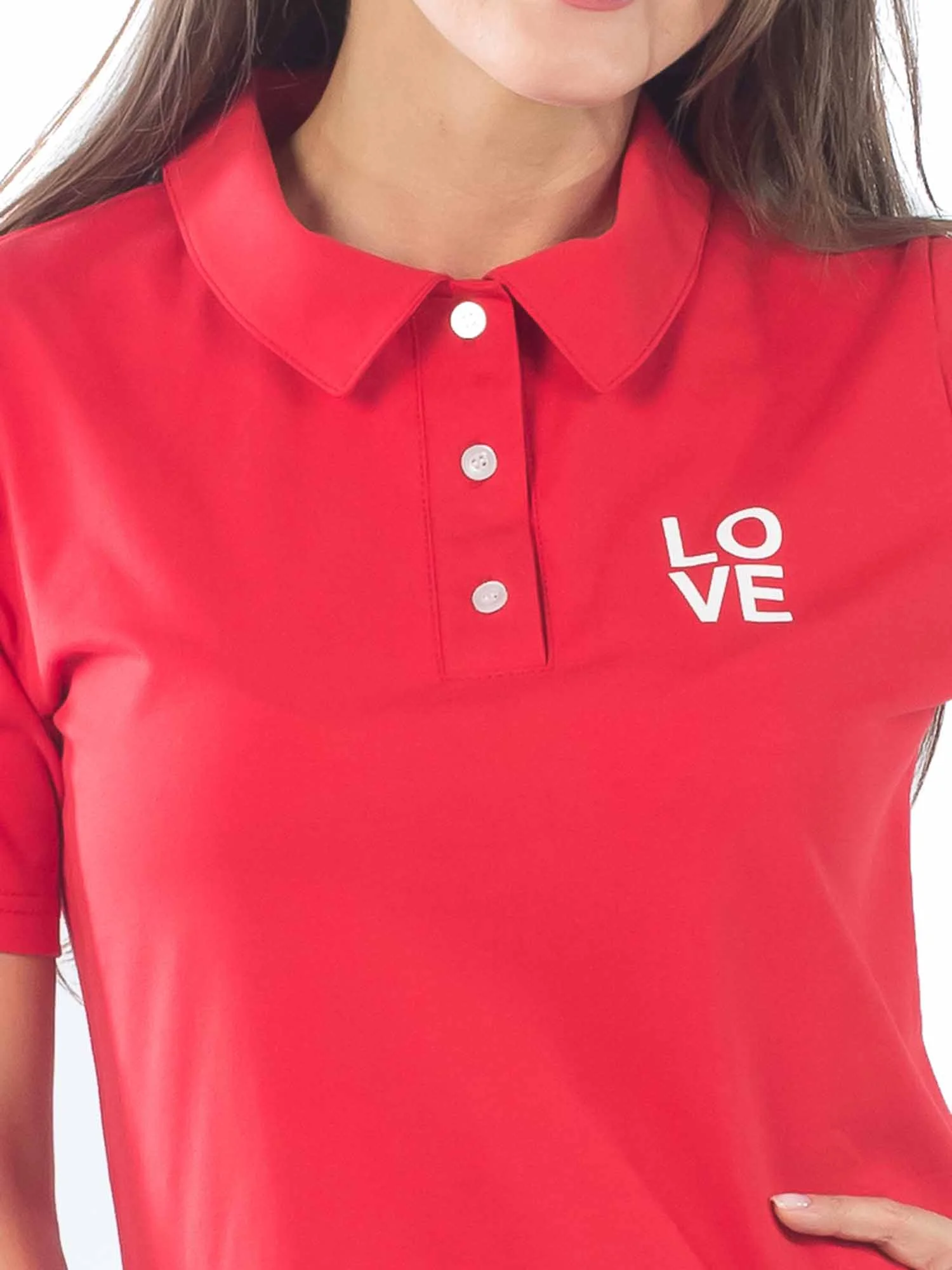 Красный платье-поло женское LOVE КЛП1471П6 красный