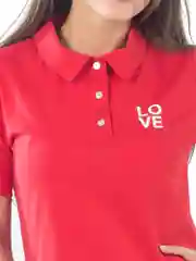 Красный платье-поло женское LOVE КЛП1471П6 красный