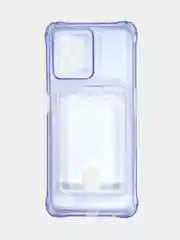 Прозрачный чехол противоударный для Realme C31 / Реалми С31 прозрачный, с карманом для карты