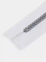 Белый молния MaxZipper трактор №5 н/р серое усил.зв., 16 см н/р, 18 см, 5 шт/уп, т. синяя, белая