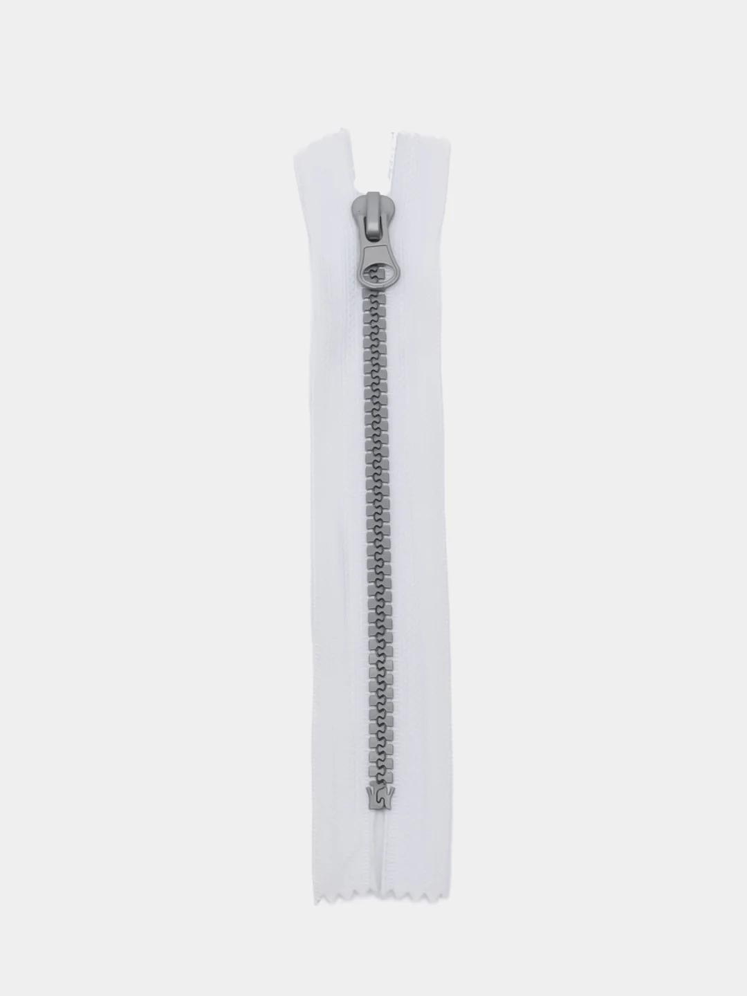 Белый молния MaxZipper трактор №5 н/р серое усил.зв., 16 см н/р, 18 см, 5 шт/уп, т. синяя, белая