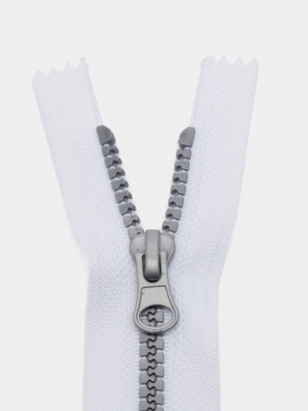 Белый молния MaxZipper трактор №5 н/р серое усил.зв., 16 см н/р, 18 см, 5 шт/уп, т. синяя, белая