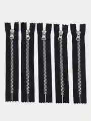 Темно-синий молния MaxZipper трактор №5 н/р серое усил.зв., 16 см н/р, 18 см, 5 шт/уп, т. синяя, белая