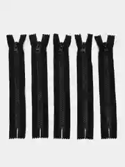 Черный молния MaxZipper трактор №5 1 замок, 18 см н/р, 16 см, 5 шт/упаковка