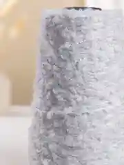 Серебряный пряжа для вязания букле OnlyWe Organic Boucle, 200 гр / 700 м, шерсть и акрил, буклированая