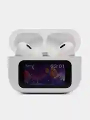 Белый наушники Bluetooth Hoco EW72 c шумоподавлением, в кейсе с сенсорным экраном