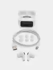 Белый наушники Bluetooth Hoco EW72 c шумоподавлением, в кейсе с сенсорным экраном