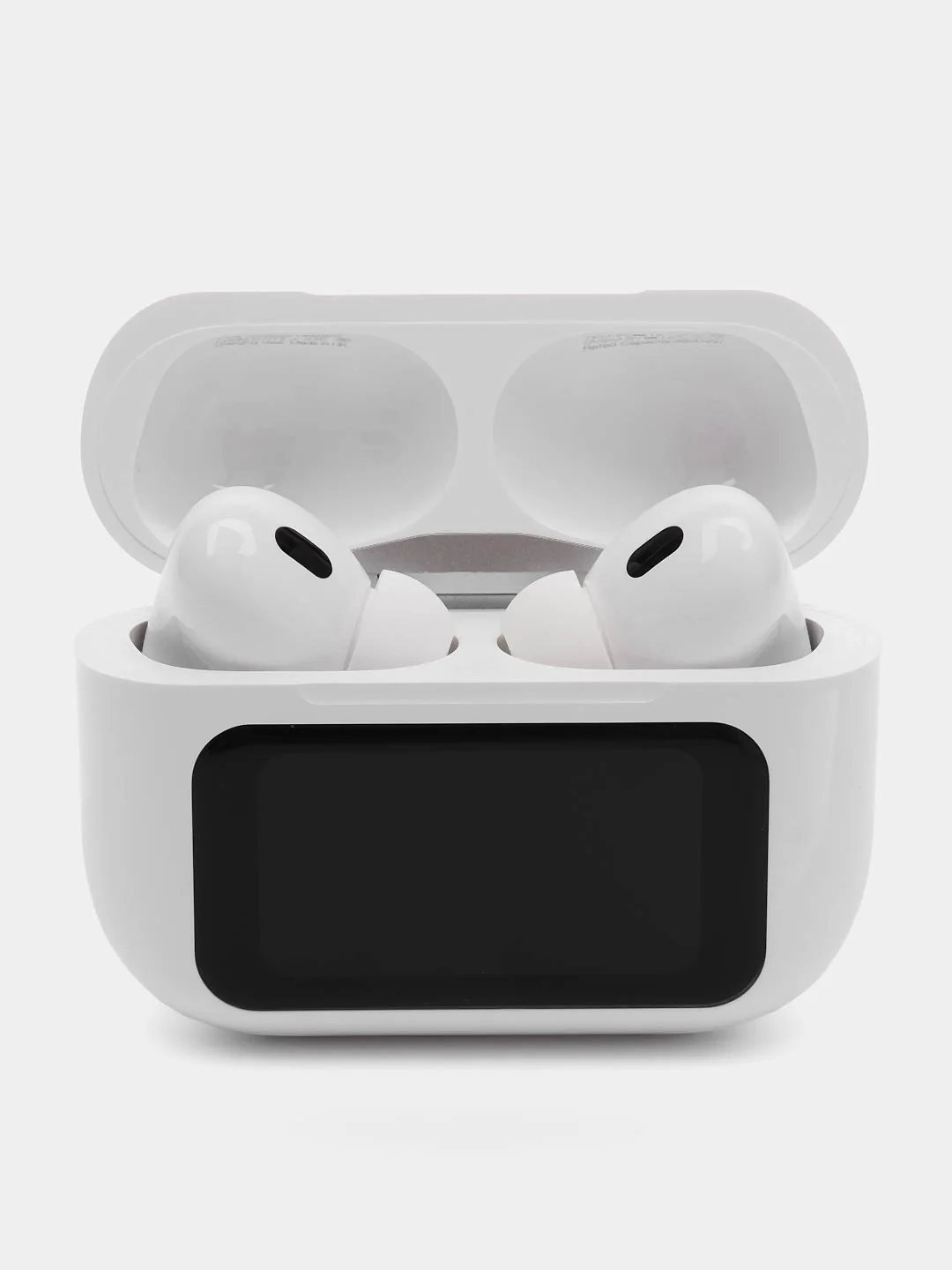 Белый наушники Bluetooth Hoco EW72 c шумоподавлением, в кейсе с сенсорным экраном