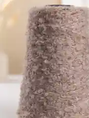 Коричневый пряжа для вязания букле OnlyWe Organic Boucle, 200 гр / 700 м, шерсть и акрил, буклированая