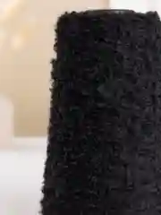 Черный пряжа для вязания букле OnlyWe Organic Boucle, 200 гр / 700 м, шерсть и акрил, буклированая