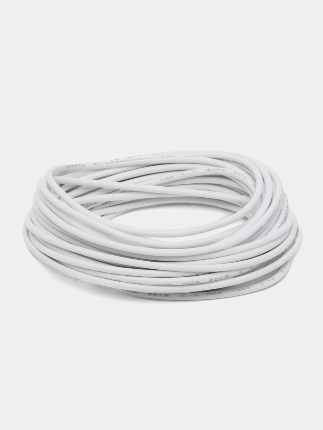 Белый провод UL1007 НПнг(C)-HF 18AWG (0.75мм, медь) отрезок 5 метров