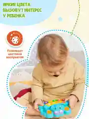 Развивающая игрушка музыкальная интерактивная пианино весёлый слоник
