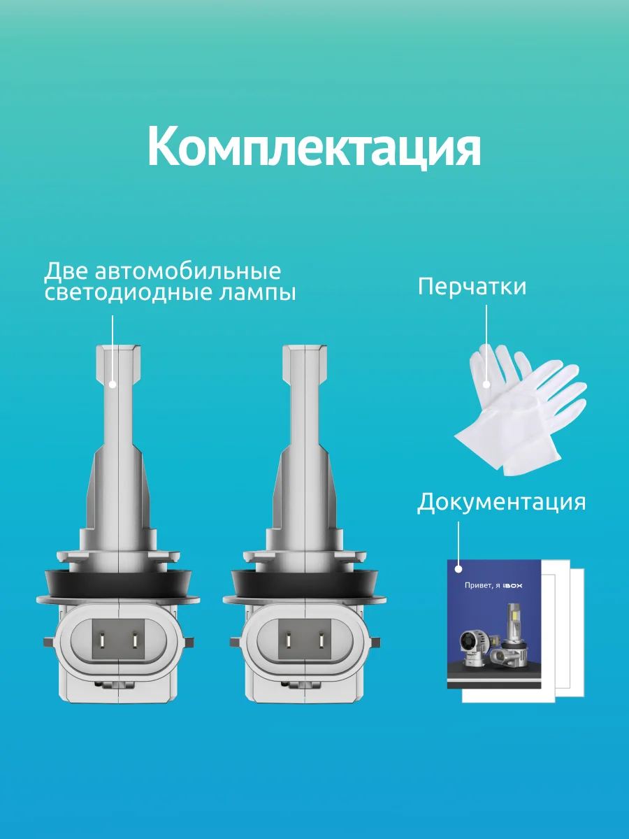 Светодиодные лампы автомобильные iBOX VEGA H11