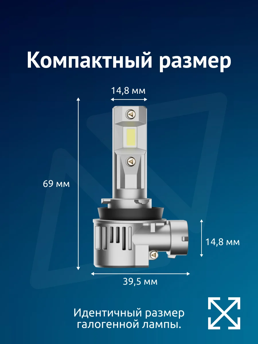 Светодиодные лампы автомобильные iBOX VEGA H11