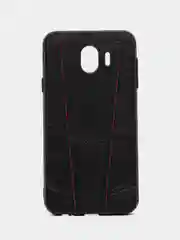 Черный чехол кожа + силикон для Samsung J4 2018