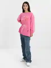 Розовый женский свитшот