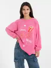 Розовый женский свитшот