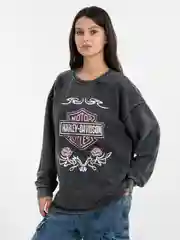 Угольный женский свитшот