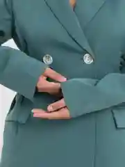 Зелёный хаки пиджак женский с завязками , на шнуровке
