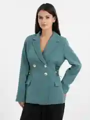 Зелёный хаки пиджак женский с завязками , на шнуровке