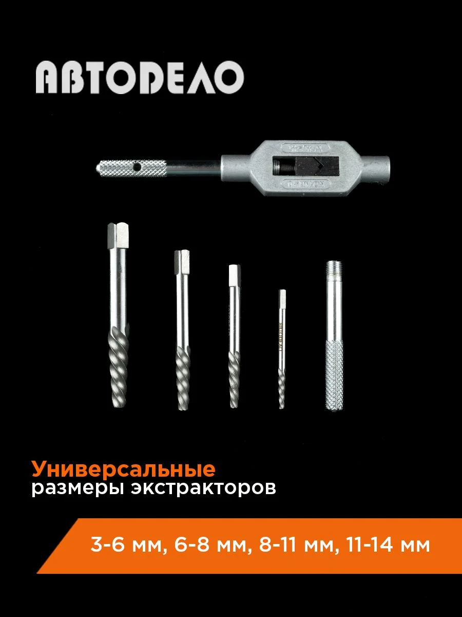 Набор экстракторов М3-М14 4шт+вороток