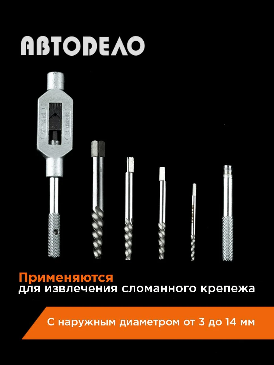 Набор экстракторов М3-М14 4шт+вороток